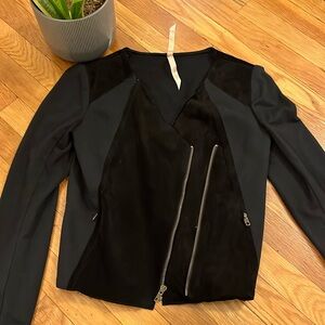 Bailey 44 Black Suede Zip Jacket
